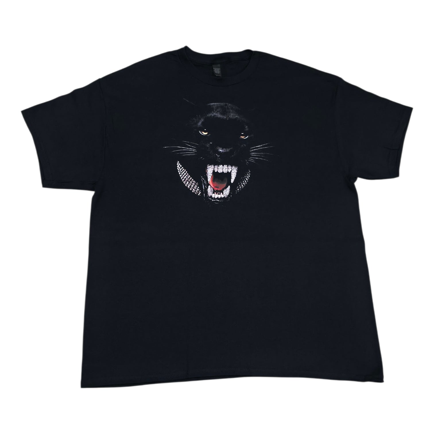 Black Panther Iced Out Teeth and Chain T Shirt