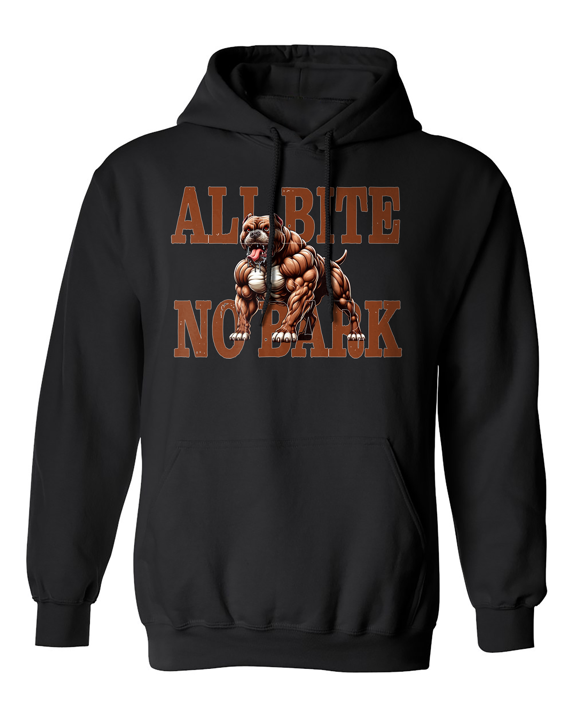 All Bite No Bark Pitbull Hoodie Sweater Casual Cotton