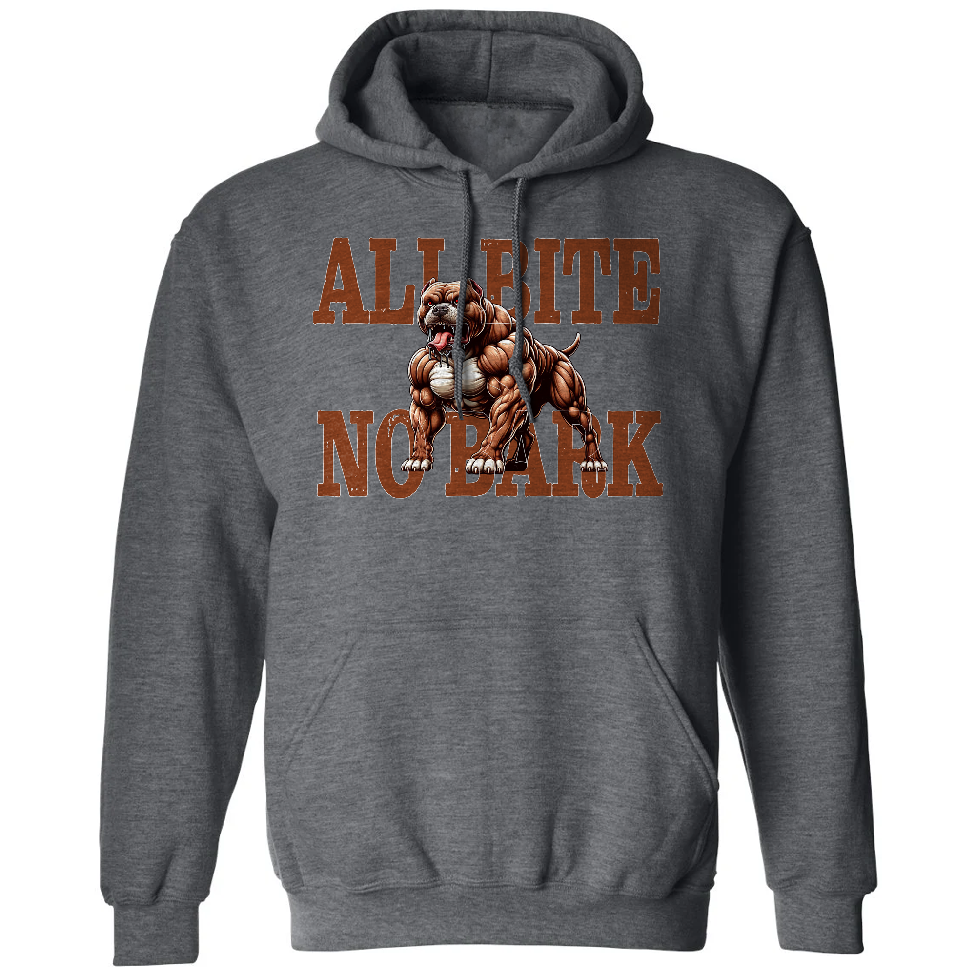 All Bite No Bark Pitbull Hoodie Sweater Casual Cotton