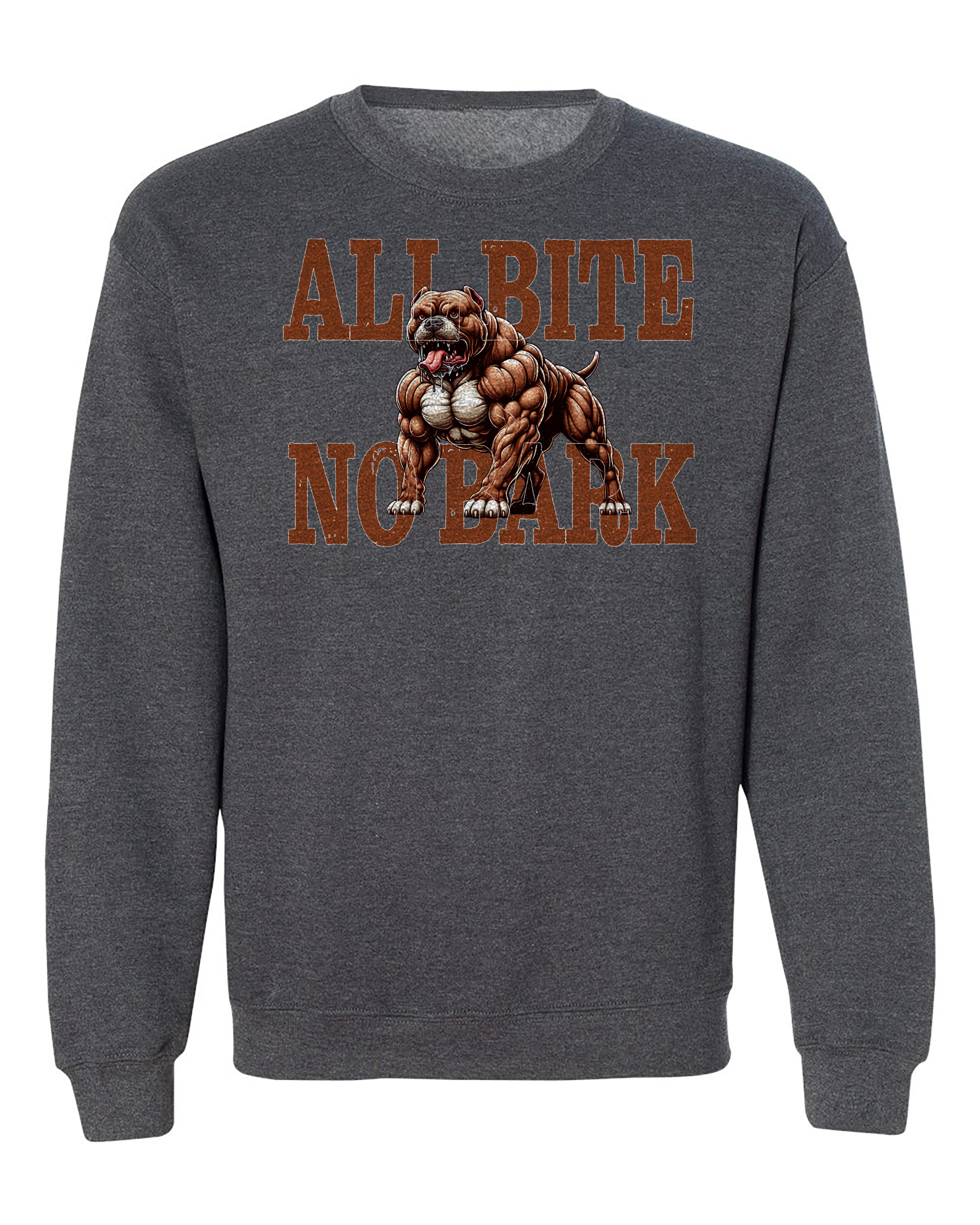 All Bite No Bark Pitbull Hoodie Sweater Casual Cotton