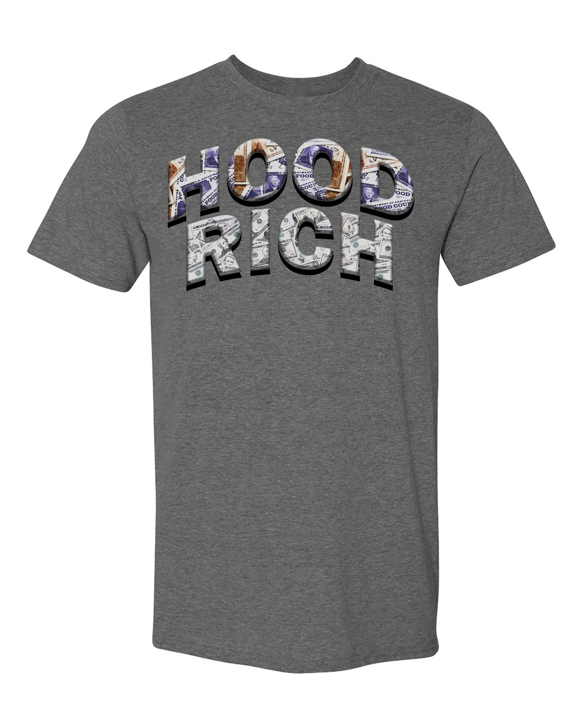 Hood Rich T-shirt Menswear Top Tshirt Streetwear Cotton casual comfy