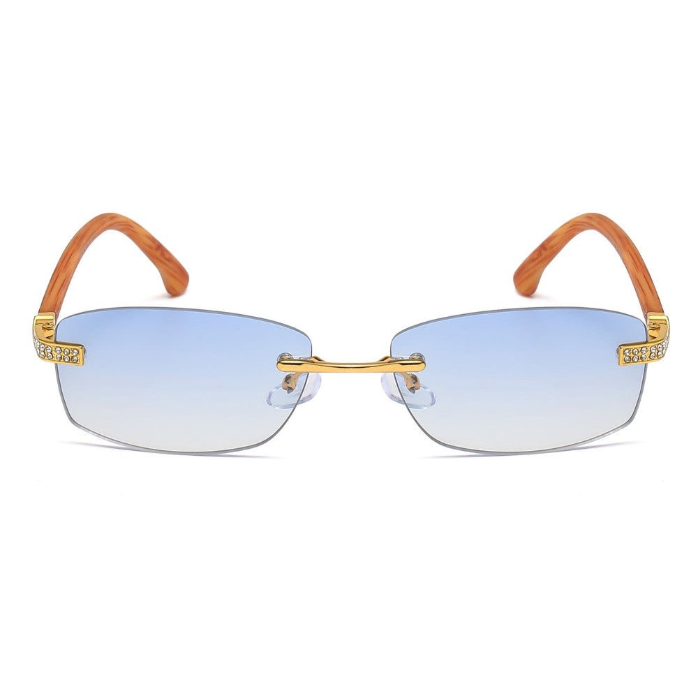 Ultra Slim Gradient Tent Lens With Stones Frames Sunglasses savage sunglass fashion accessory vintage oval