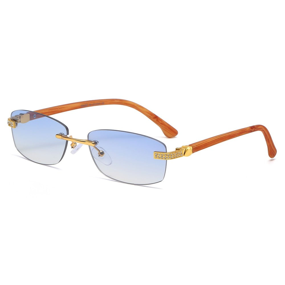 Ultra Slim Gradient Tent Lens With Stones Frames Sunglasses savage sunglass fashion accessory vintage oval