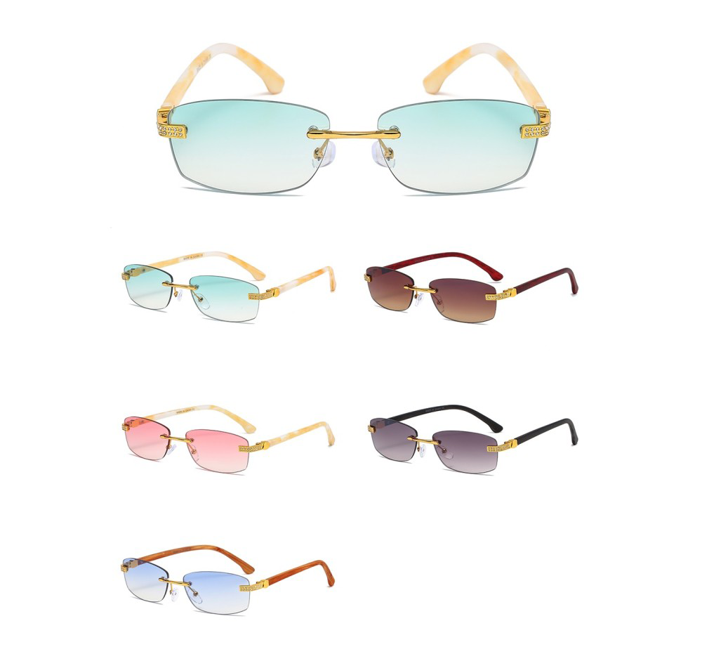 Ultra Slim Gradient Tent Lens With Stones Frames Sunglasses savage sunglass fashion accessory vintage oval