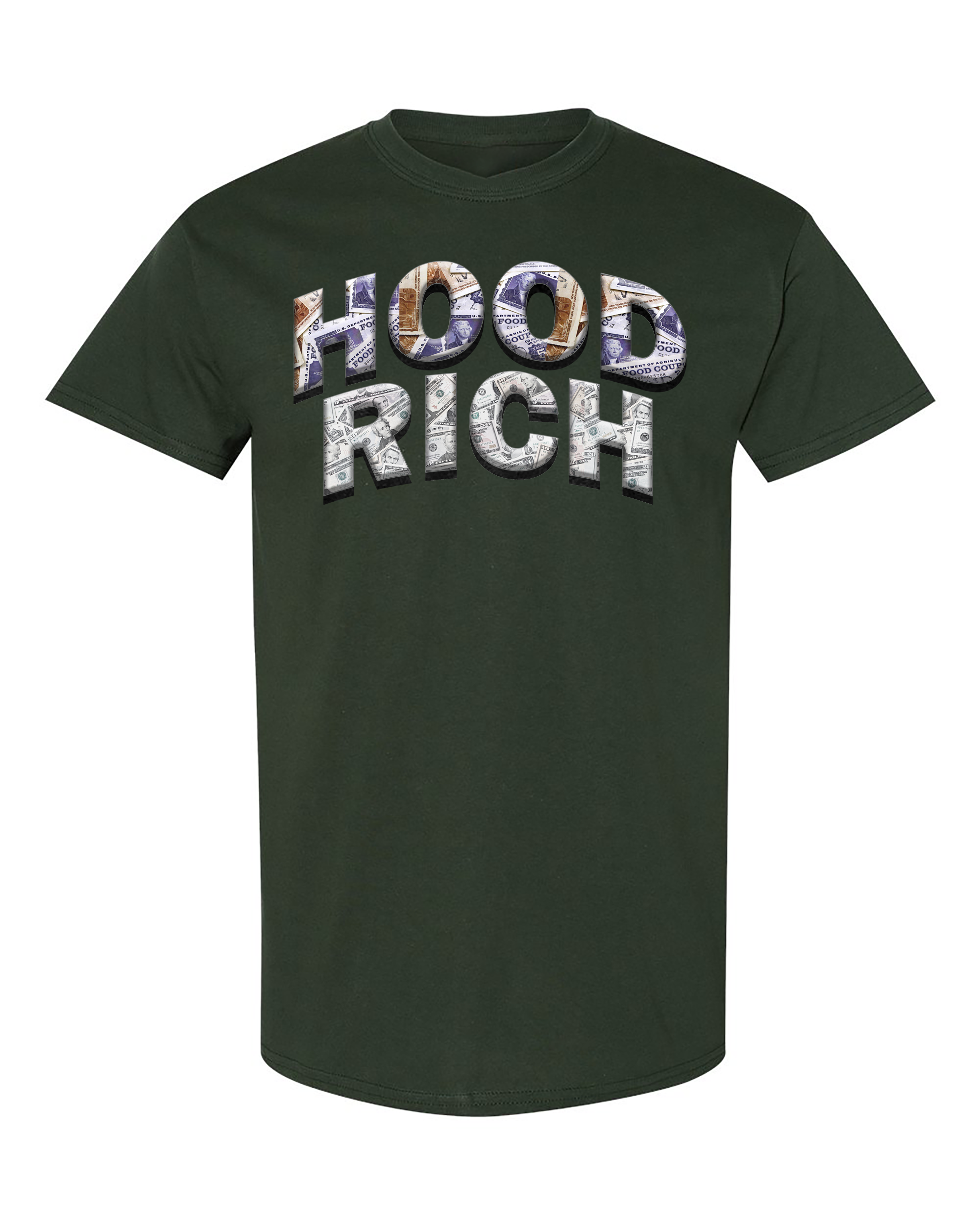 Hood Rich T-shirt Menswear Top Tshirt Streetwear Cotton casual comfy
