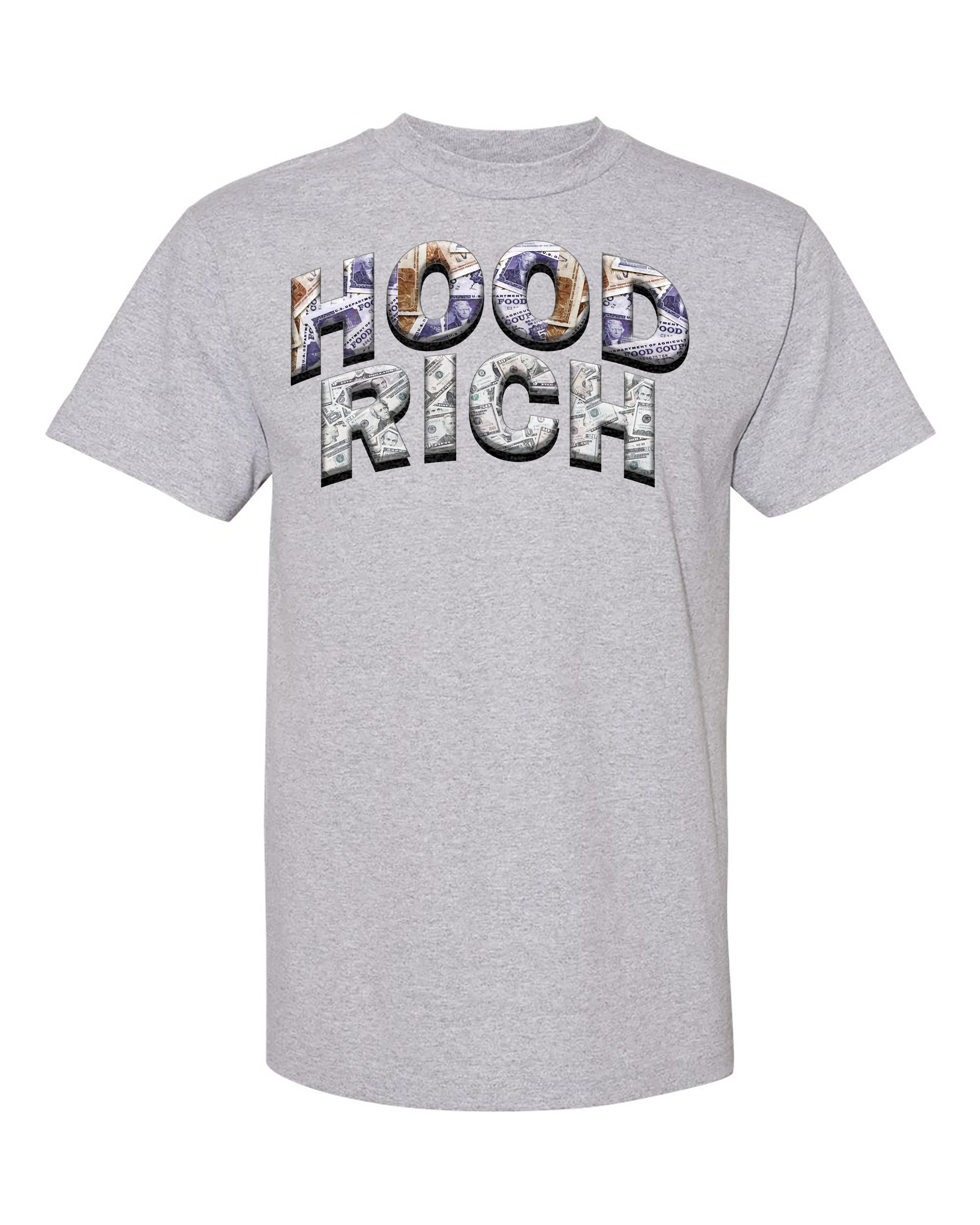 Hood Rich T-shirt Menswear Top Tshirt Streetwear Cotton casual comfy