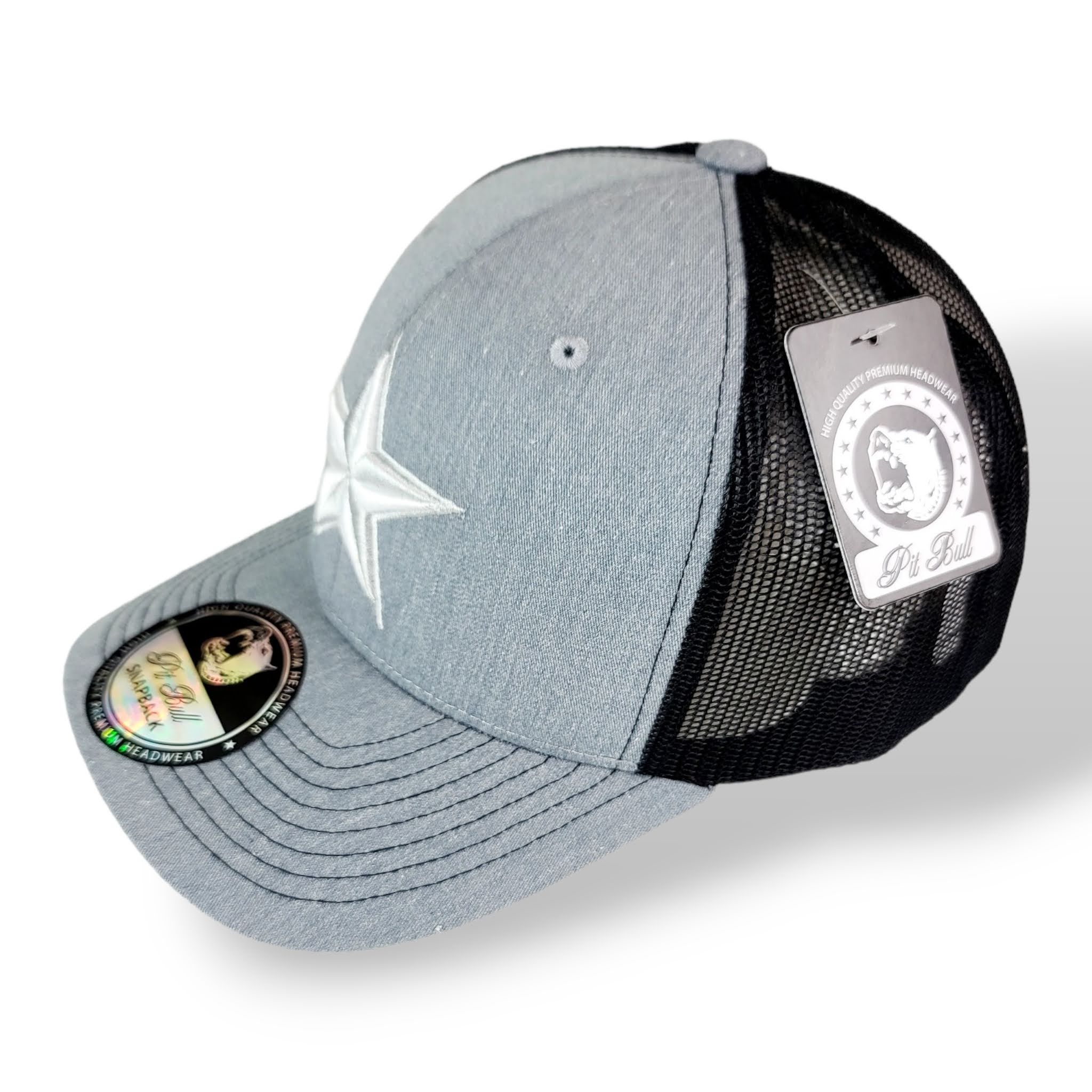 Pit Bull Star Dallas Cowboys Snapback Cap for Men - Gray Sophisticated Style