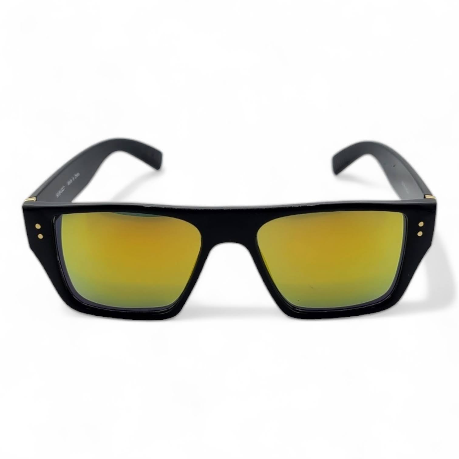 Stylish Black Frame with Color Lens Big Blocks Sunglasses UV400