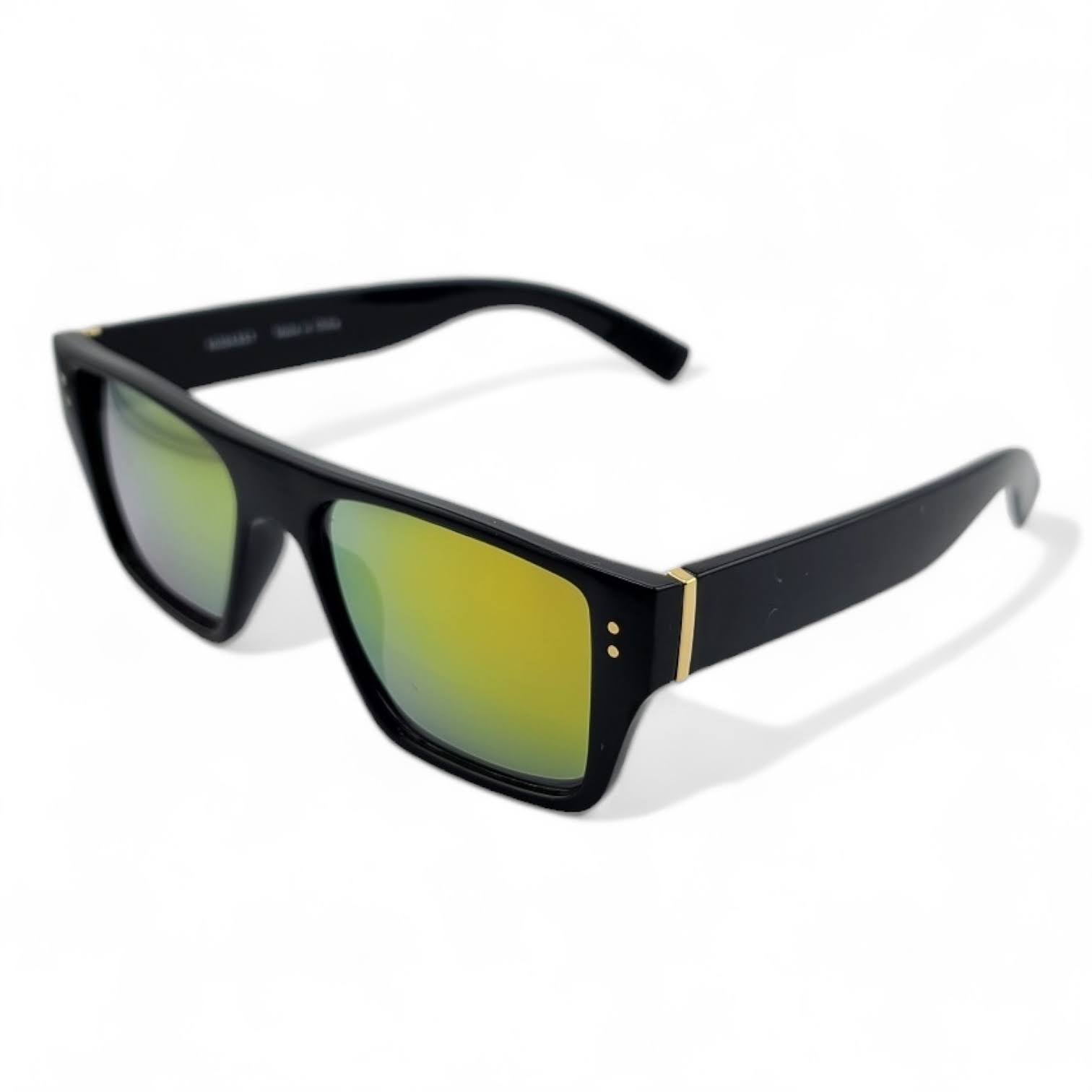 Stylish Black Frame with Color Lens Big Blocks Sunglasses UV400