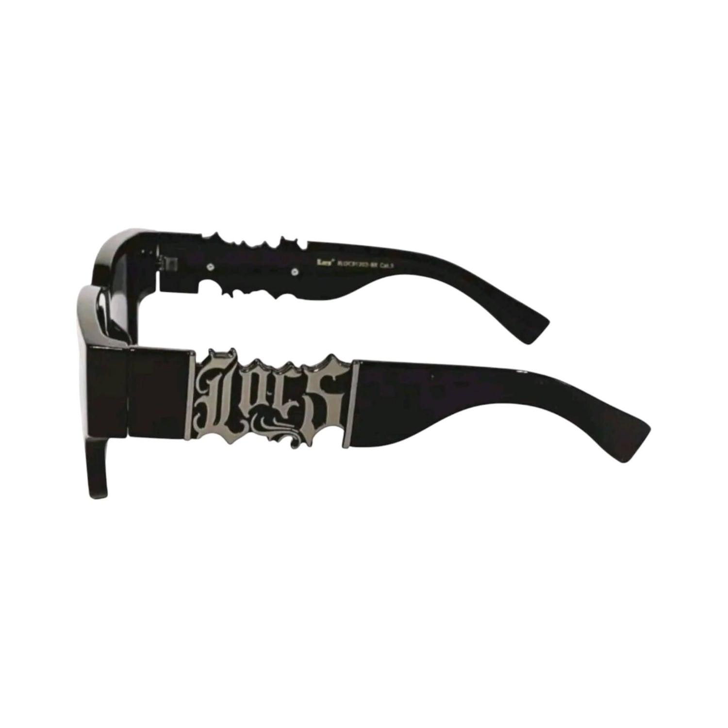 OG LOCS Big Frame Shades Black Gold with Embedded Logo Unisex Full Rim UV Protection Lens for Men & Women