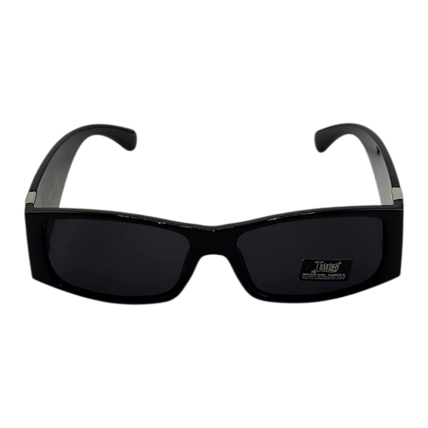 OG LOCS Oval Fit Wrap Around Style Side Logo Trendy Super Dark Sunglasses