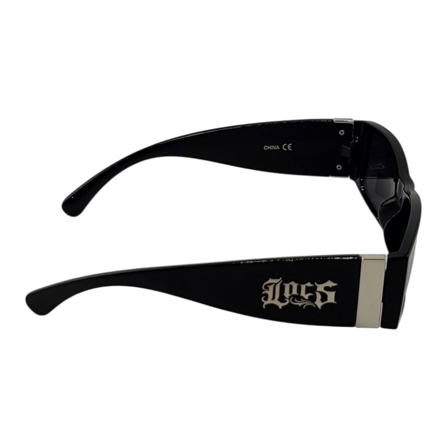 OG LOCS Oval Fit Wrap Around Style Side Logo Trendy Super Dark Sunglasses