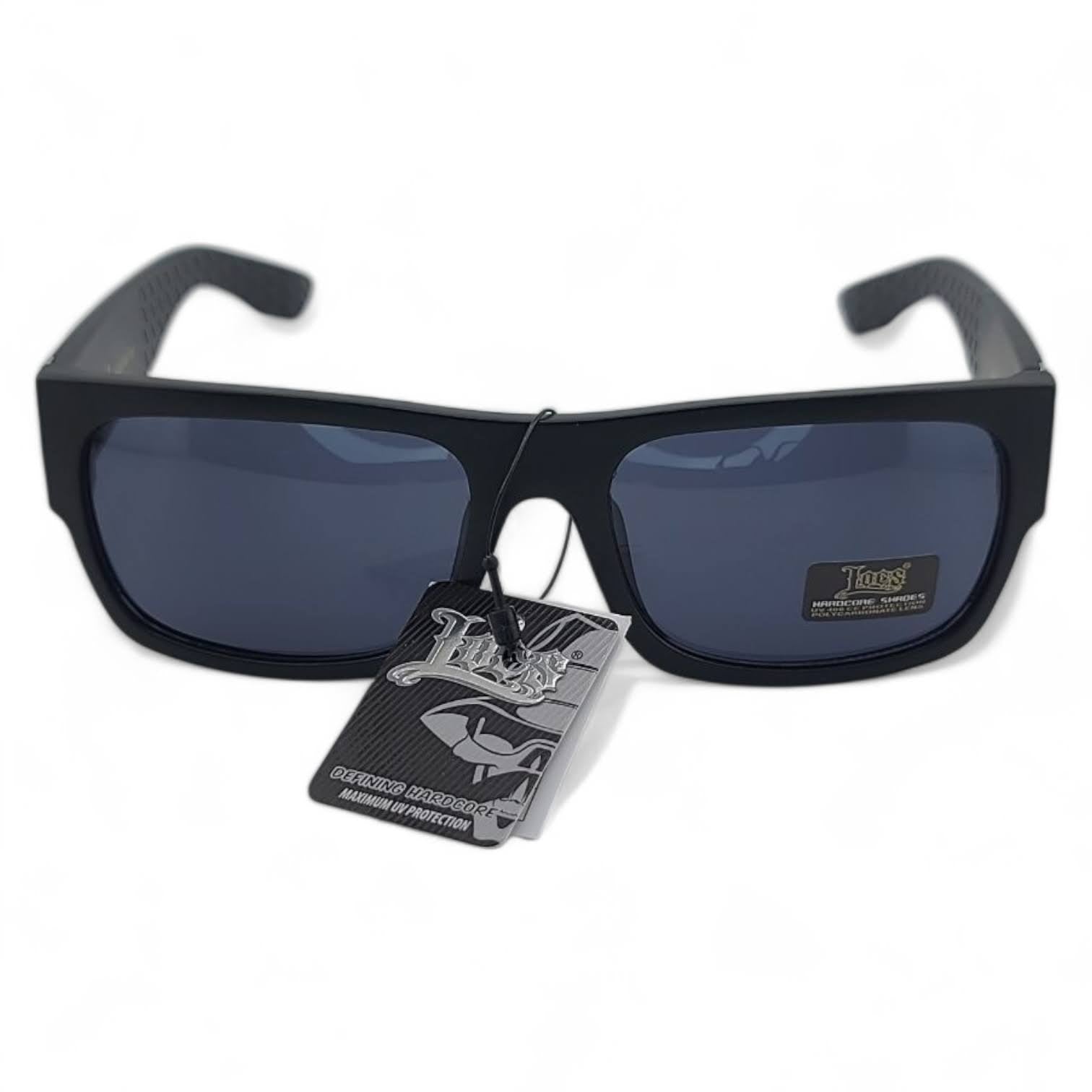 OG LOCS Square Fit Style Side Logo Trendy Super Dark Sunglasses