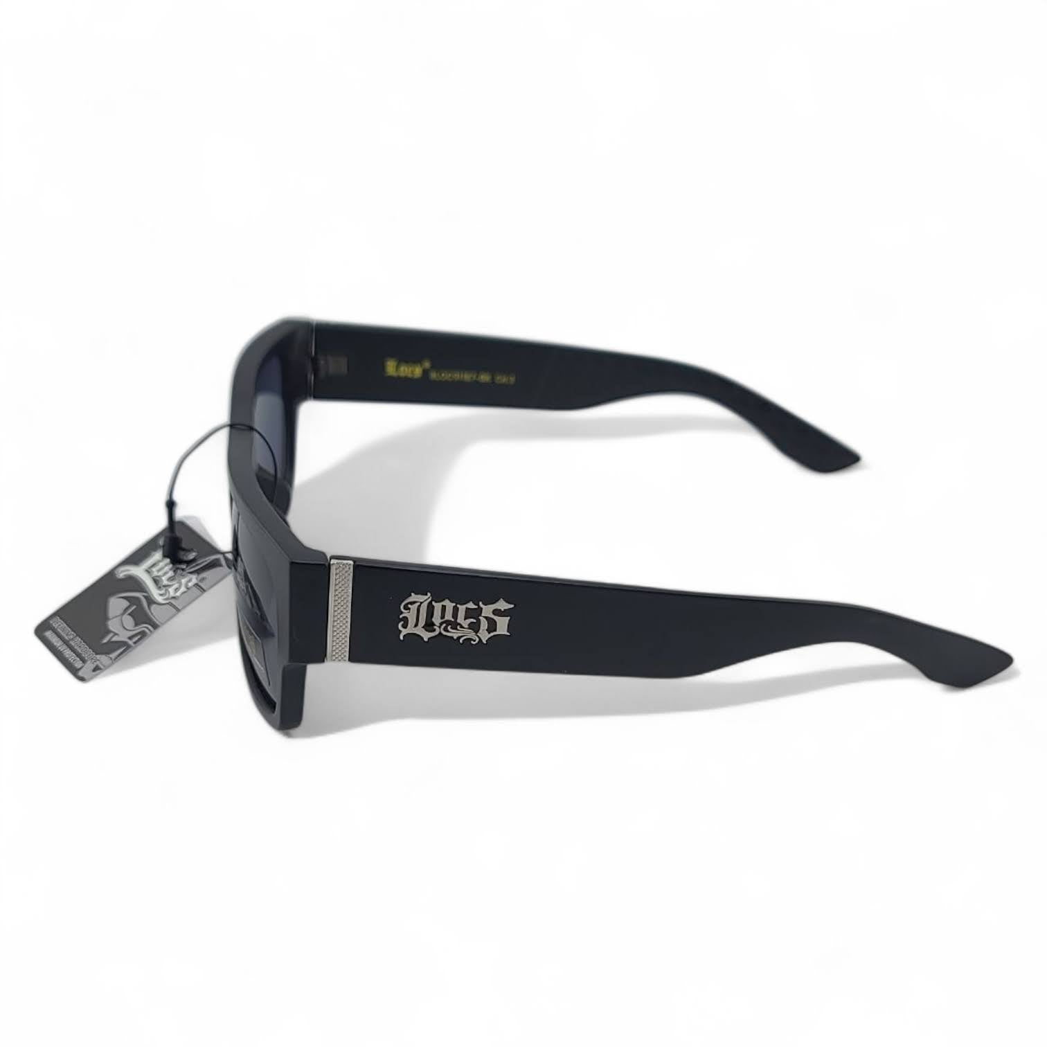 OG LOCS Square Fit Style Side Logo Trendy Super Dark Sunglasses