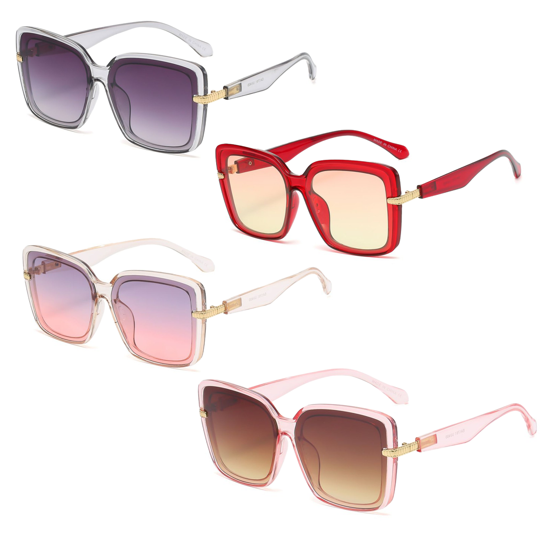 Clear Oversized Cat Eye High Quality ,See Through Frames, Sunglasses UV400 Oversized Trendy