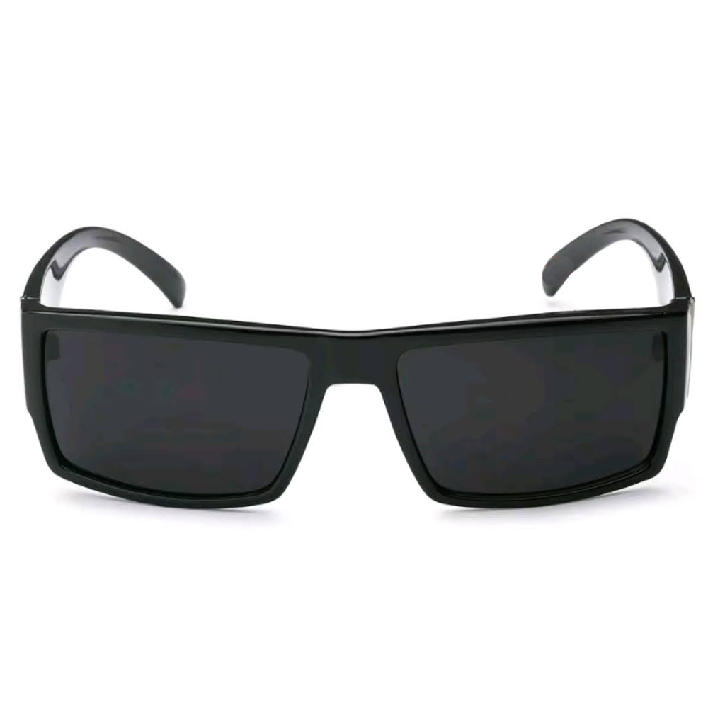 OG LOCS Slim Fit Wrap Around Style Side Logo Trendy Super Dark Sunglasses