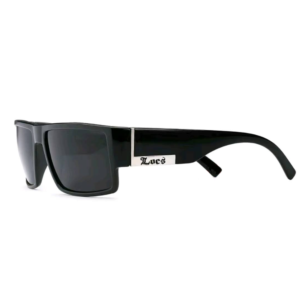 OG LOCS Slim Fit Wrap Around Style Side Logo Trendy Super Dark Sunglasses