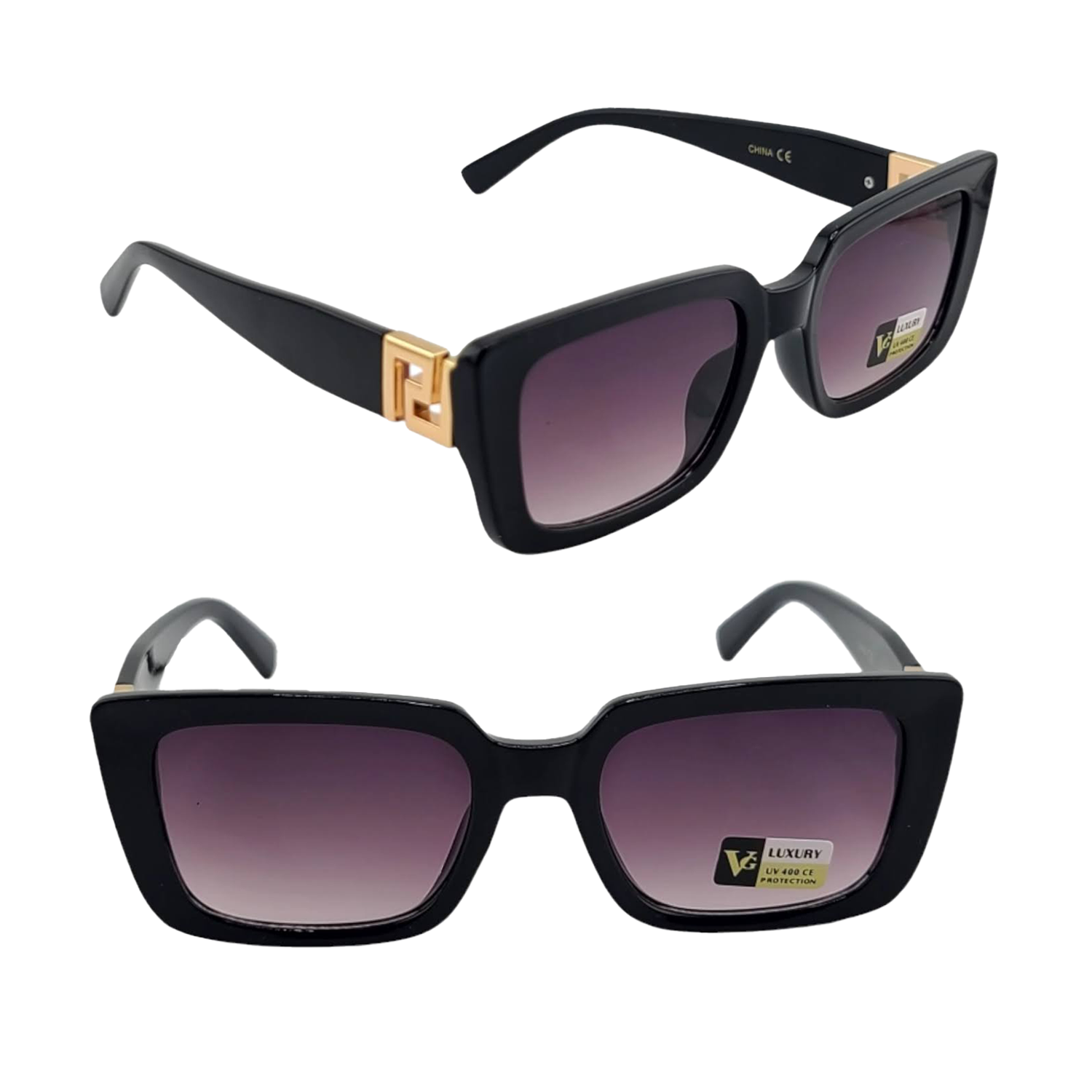 Luxury Style Square Frame Tented Sunglasses women Men fashion accessory