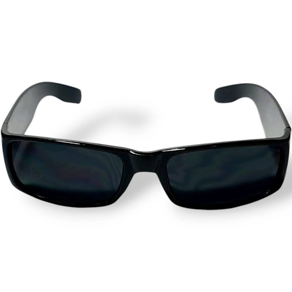 OG LOCS Slim Oval Fit Wrap Around Style Side Logo Trendy Super Dark Sunglasses