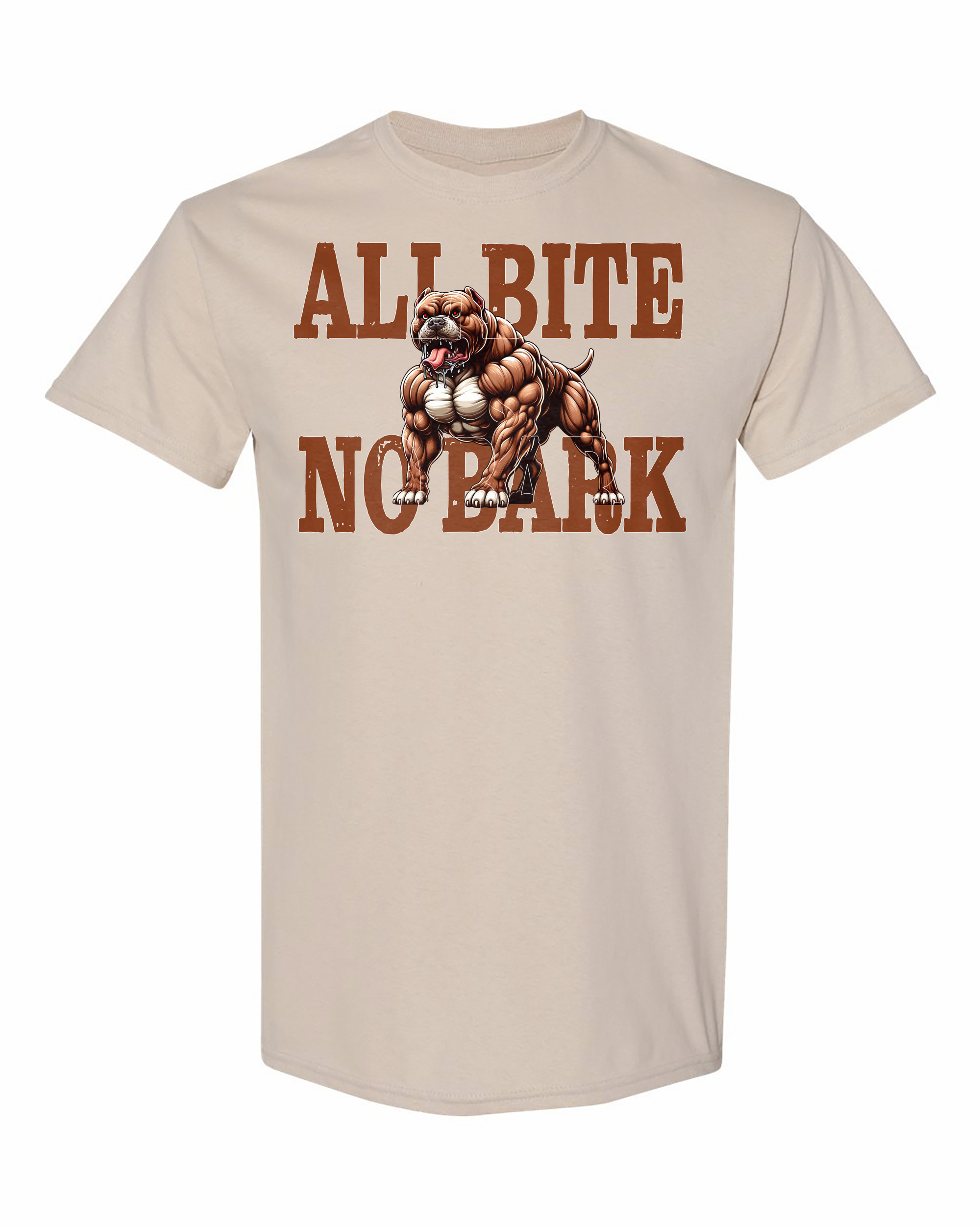 All Bite No Bark Pitbull T-shirt Casual Graphic Cotton comfy