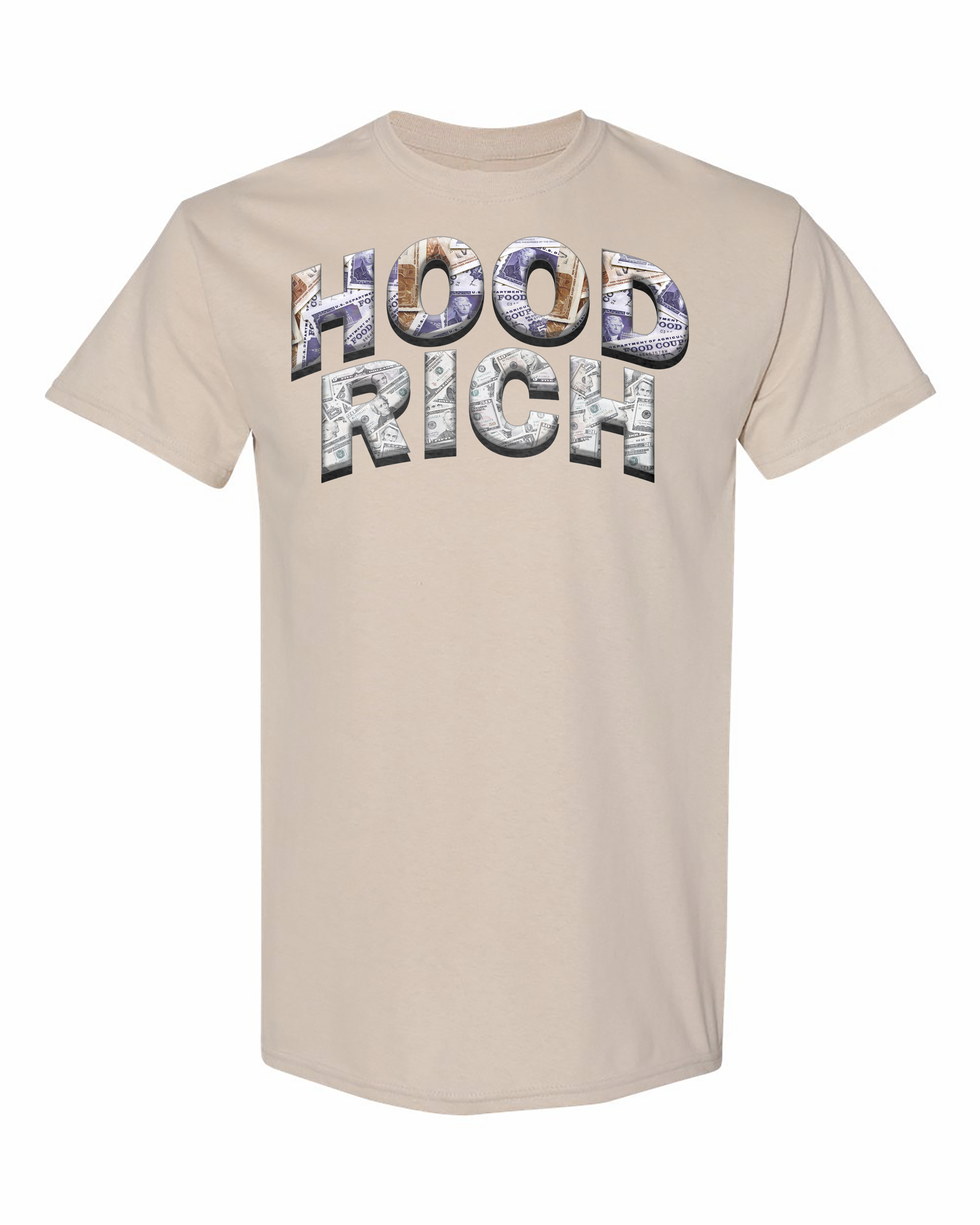 Hood Rich T-shirt Menswear Top Tshirt Streetwear Cotton casual comfy