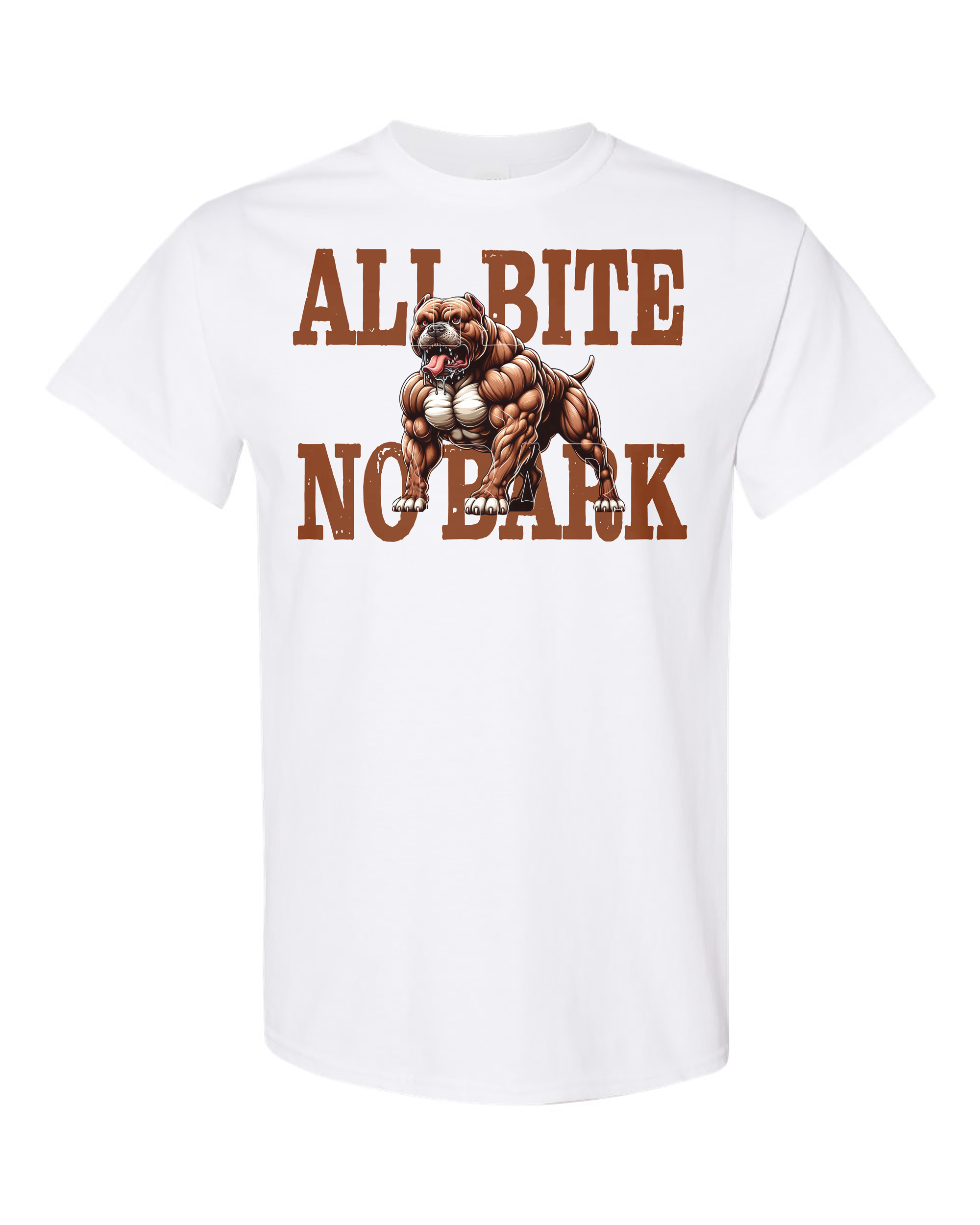 All Bite No Bark Pitbull T-shirt Casual Graphic Cotton comfy