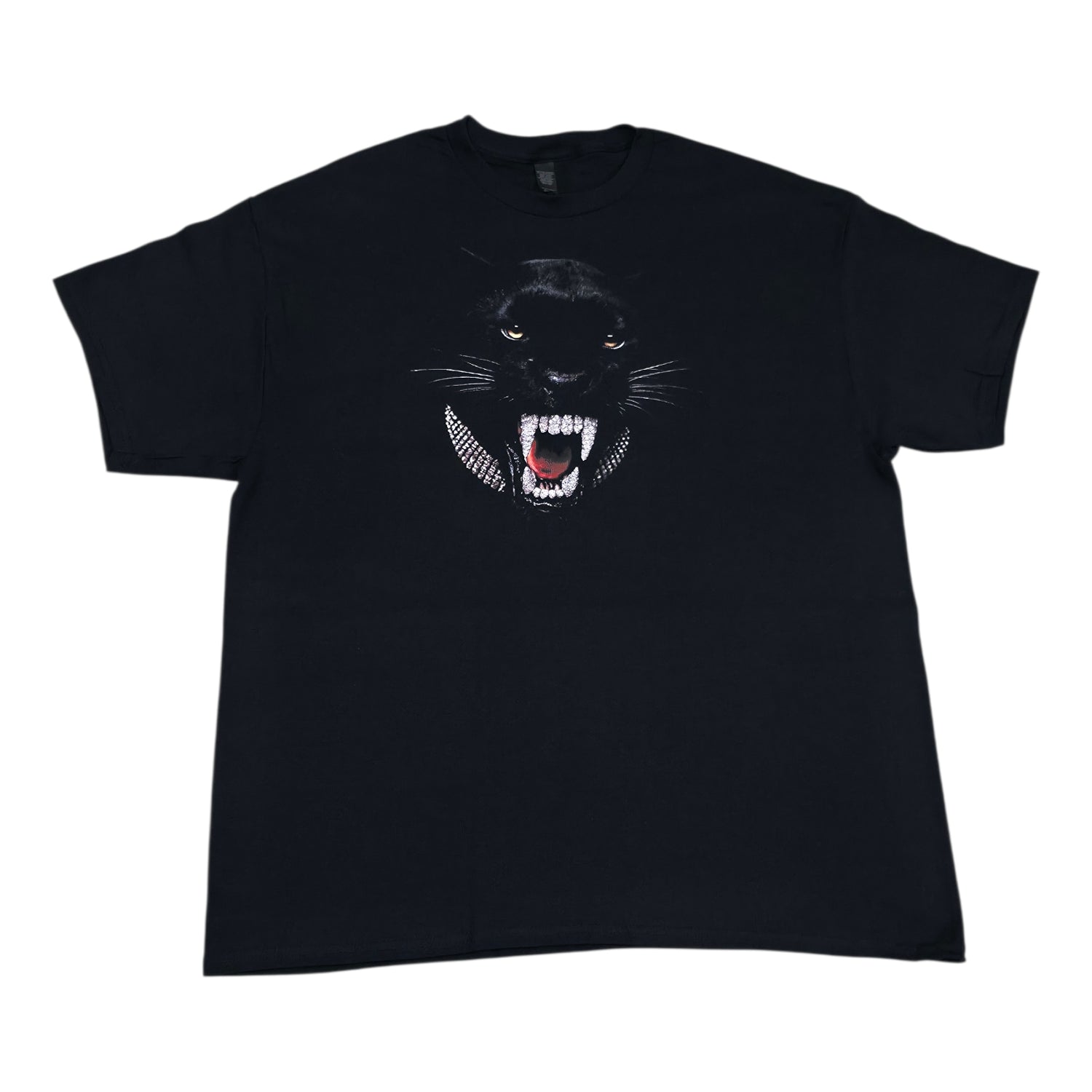 Black Panther Iced Out Teeth and Chain T Shirt