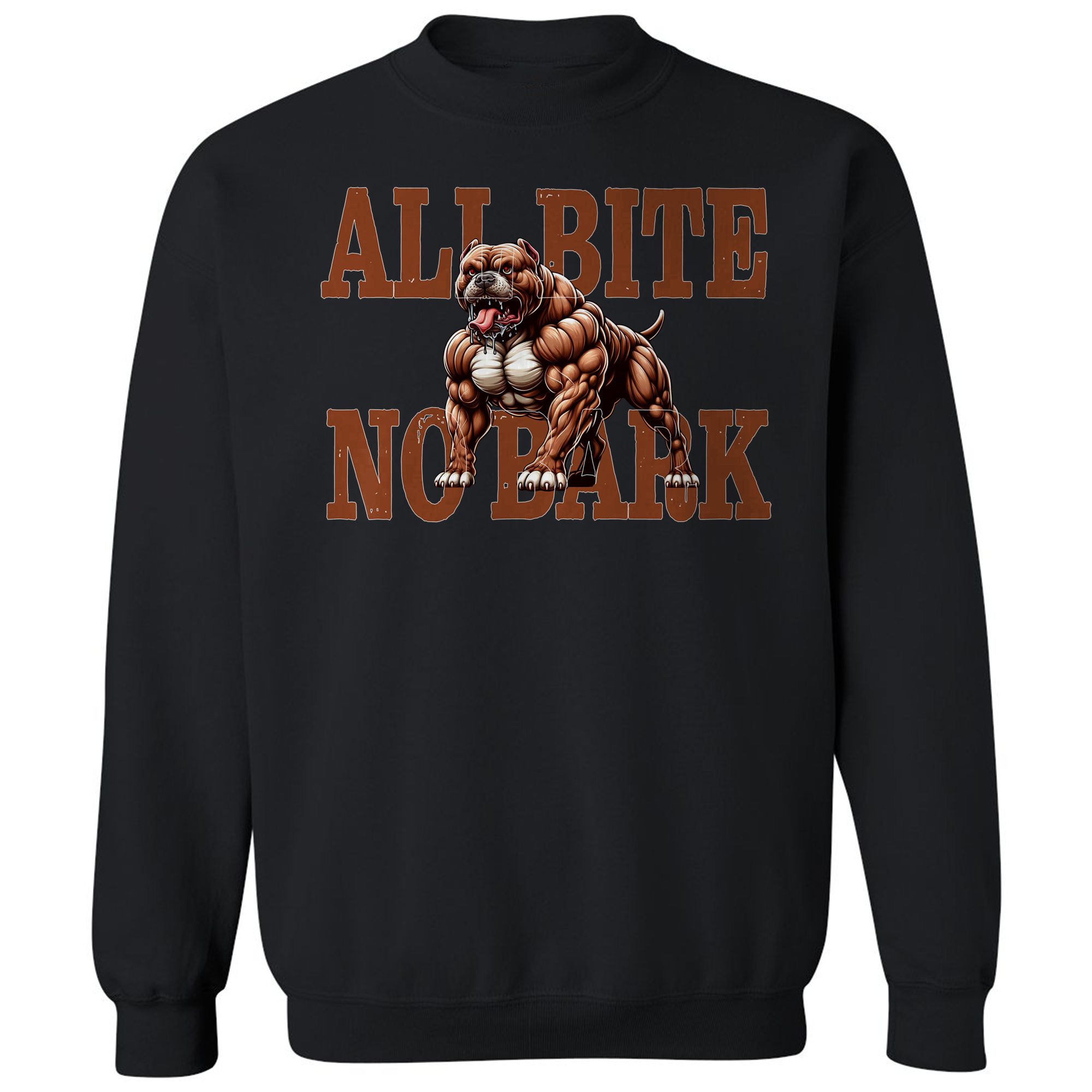 All Bite No Bark Pitbull Hoodie Sweater