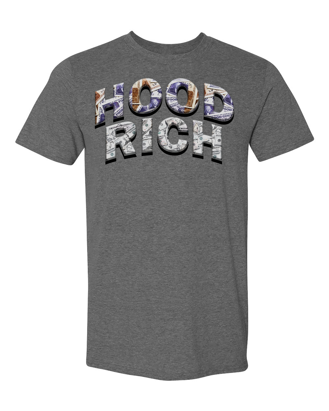 Hood Rich T-shirt Menswear Top Tshirt Streetwear Cotton casual comfy