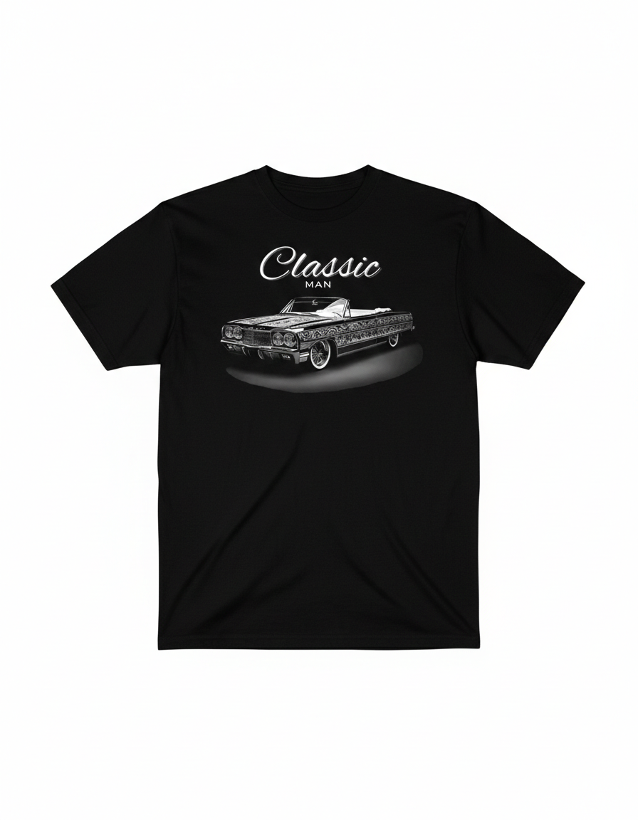 Classic Man T Shirt Menswear Streetwear Round Neck Short sleeve