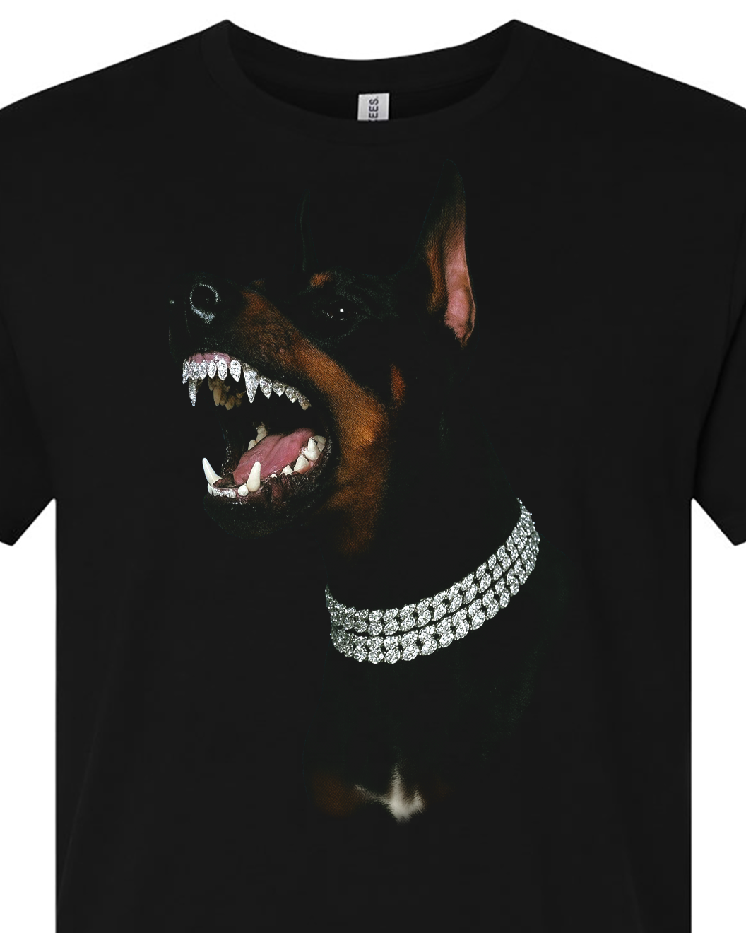 Dobermann Pincher Iced Out Teeth and Chain T Shirt