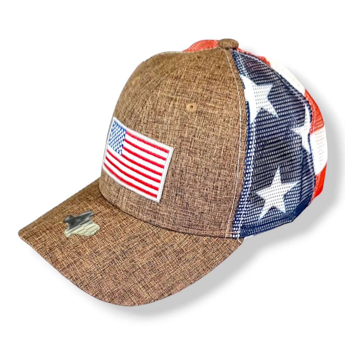 American Flag Cork Style Snapback Cap