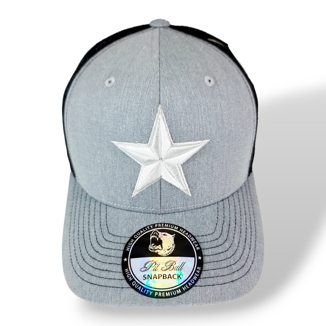 Pit Bull Star Dallas Cowboys Snapback Cap for Men - Gray Sophisticated Style