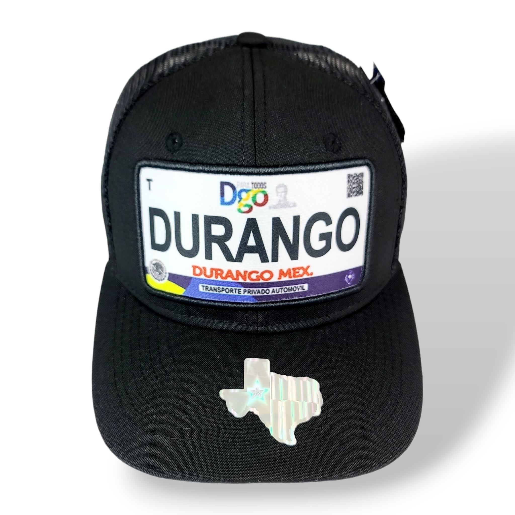 Black Durango Mexico License Plate Hat Snapback Cap