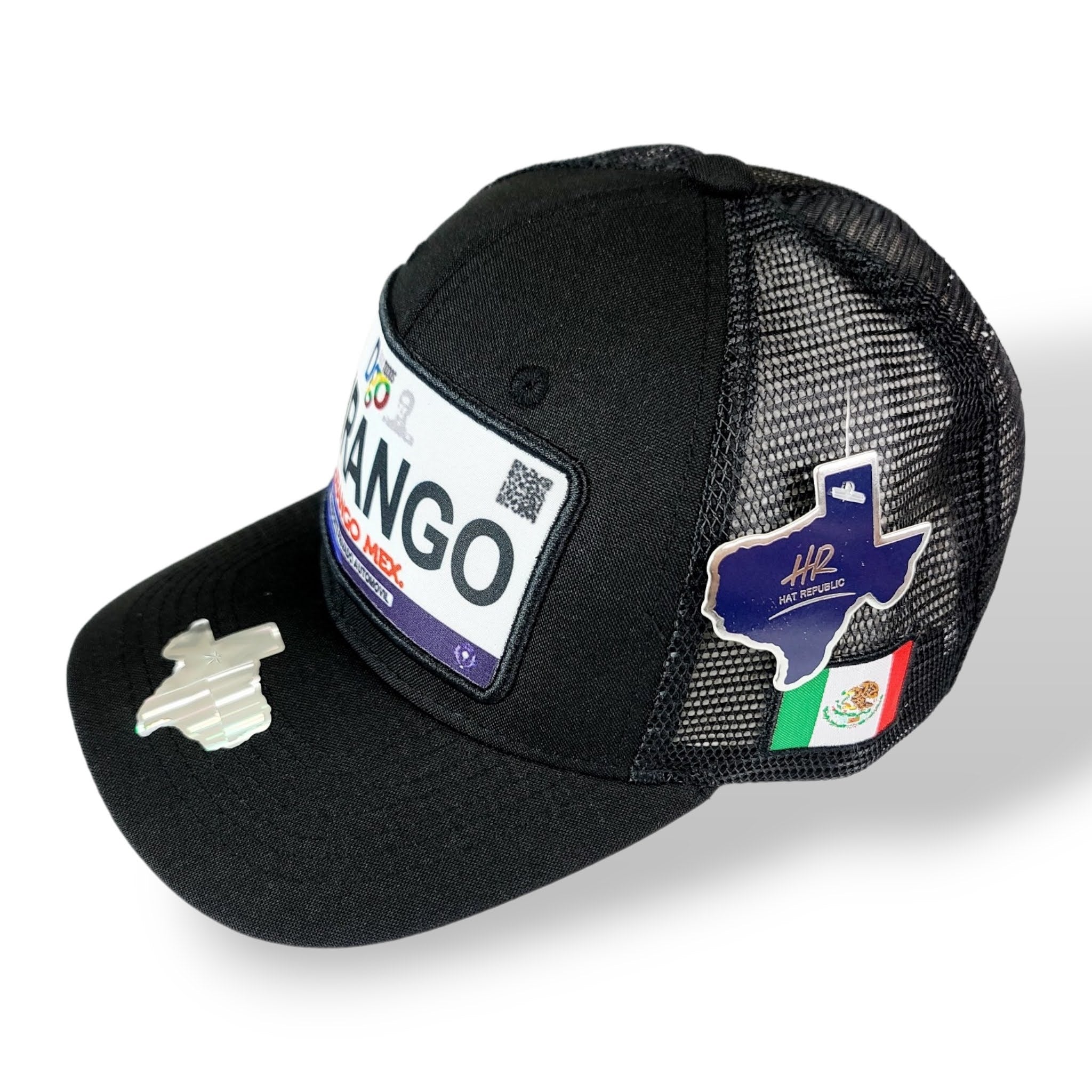 Black Durango Mexico License Plate Hat Snapback Cap