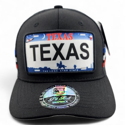 Texas License Plate Hat Snapback Cap