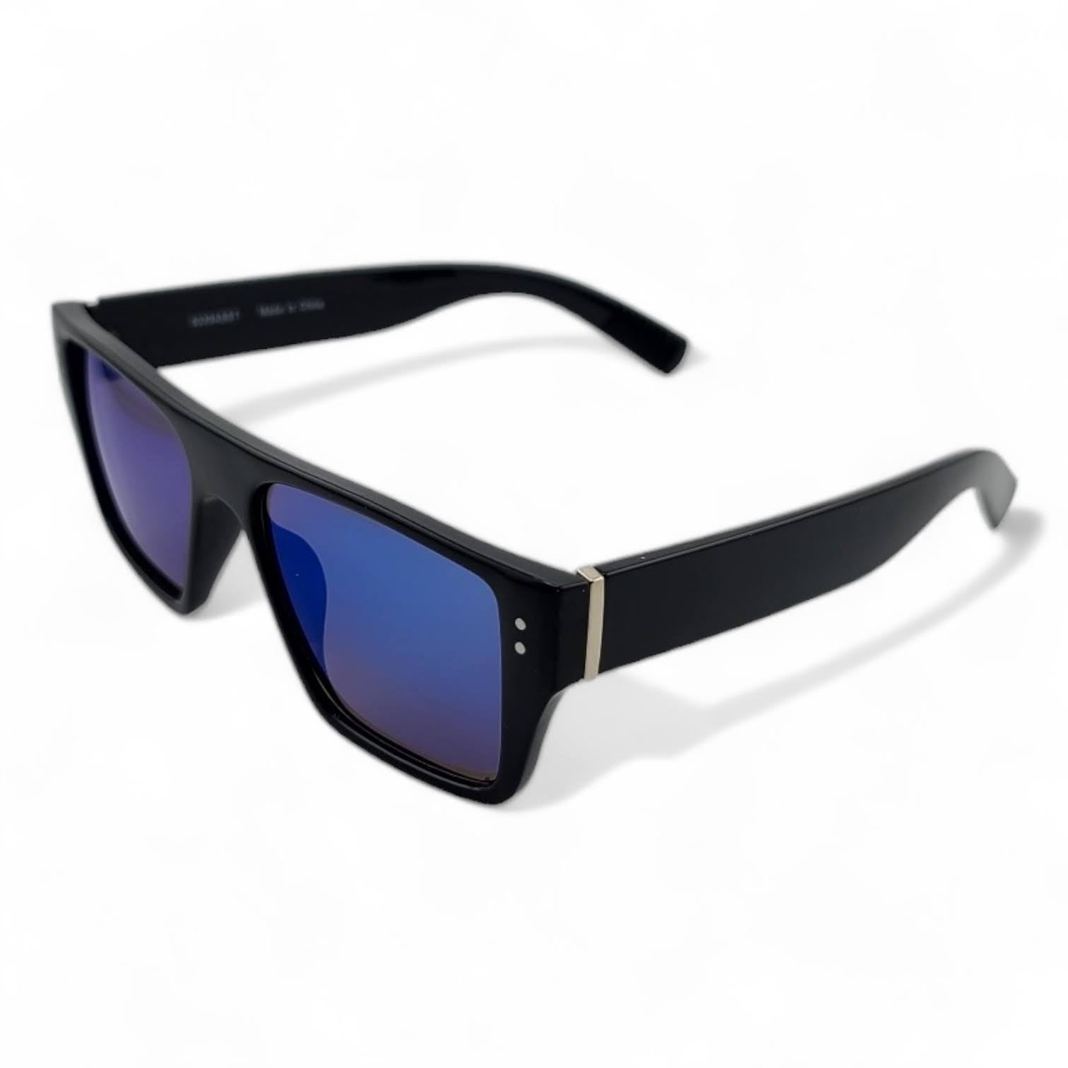 Stylish Black Frame with Color Lens Big Blocks Sunglasses  UV400