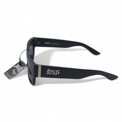 OG LOCS Square Fit Style Side Logo Trendy Super Dark Sunglasses