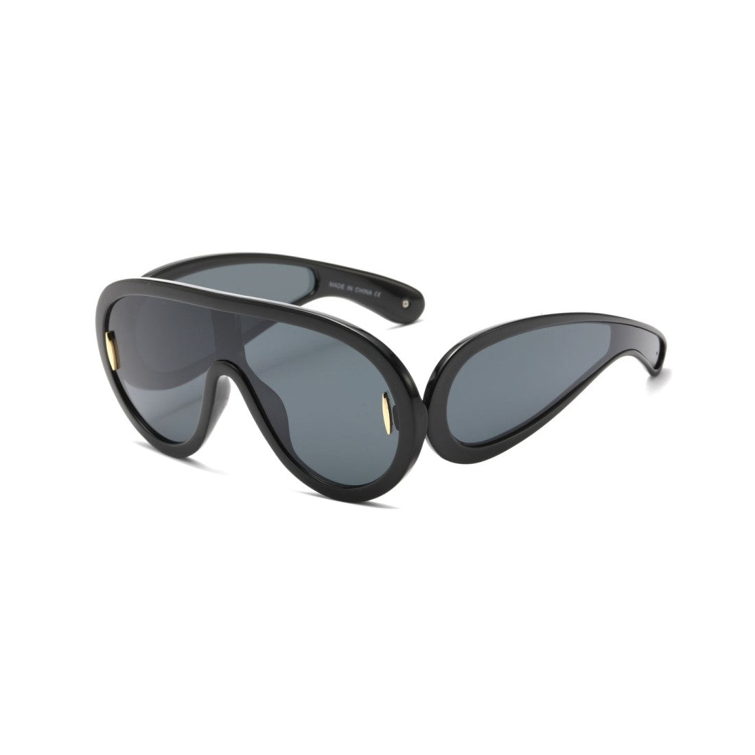 Y2K Oversized UV400 Sunglasses With Side Lens Bubbles