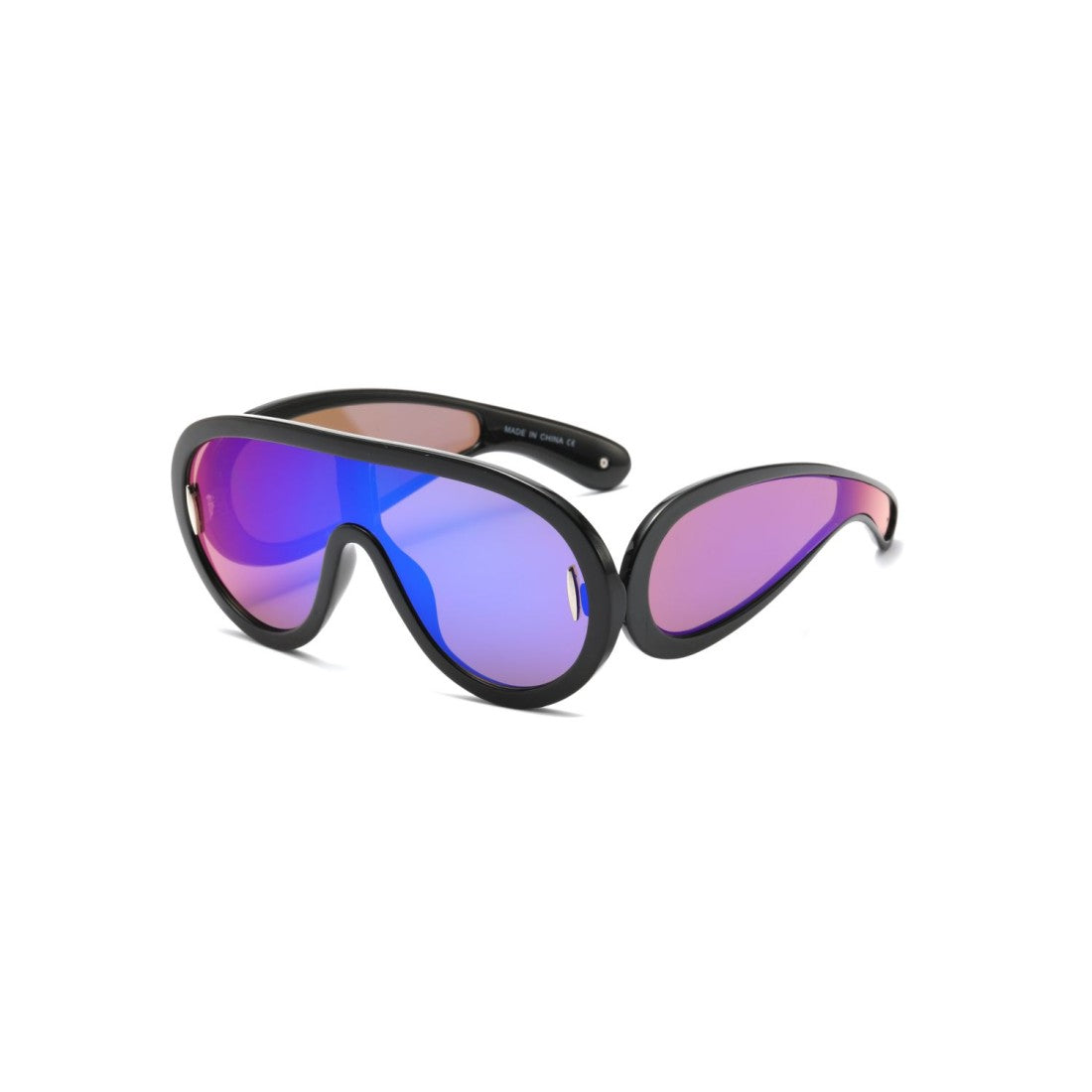 Y2K Oversized UV400 Sunglasses With Side Lens Bubbles