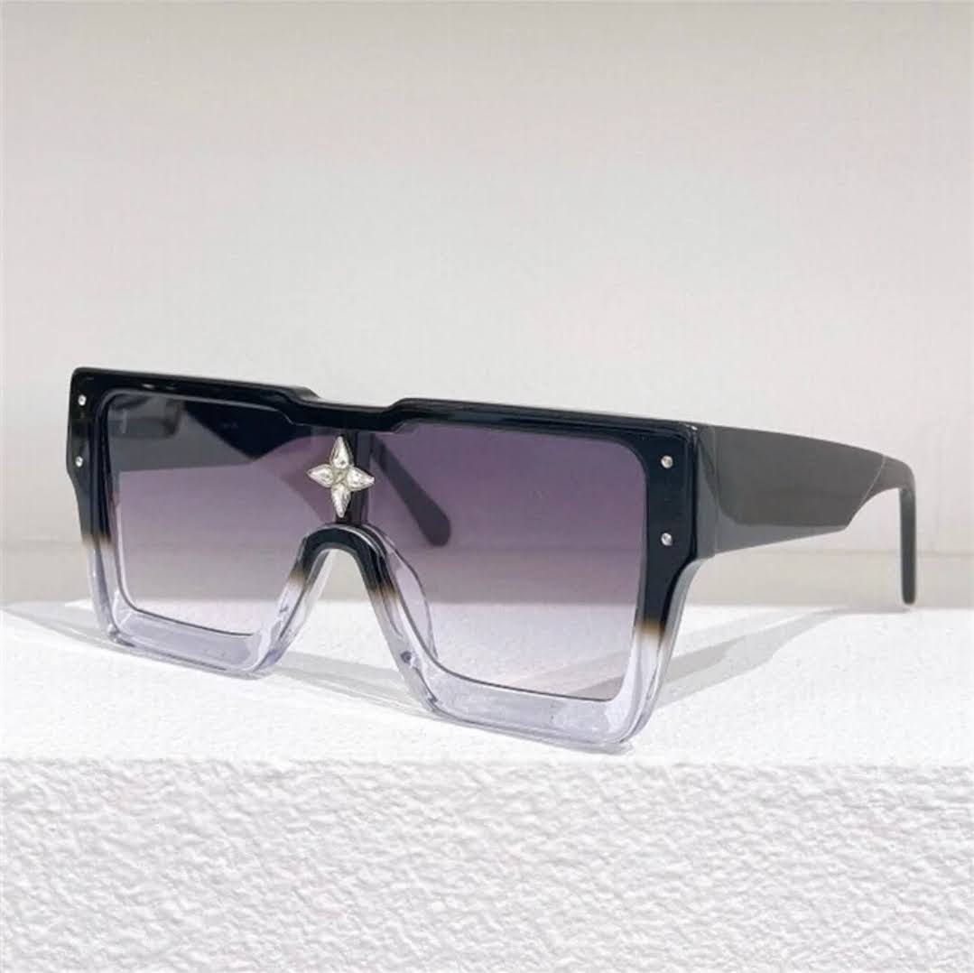 Thick Frame Square Oversized Diamond Center Sunglasses