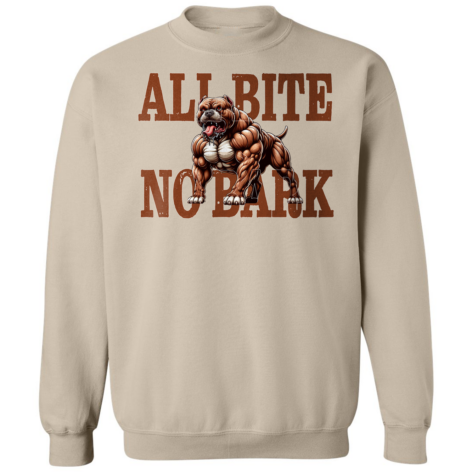 All Bite No Bark Pitbull Hoodie Sweater