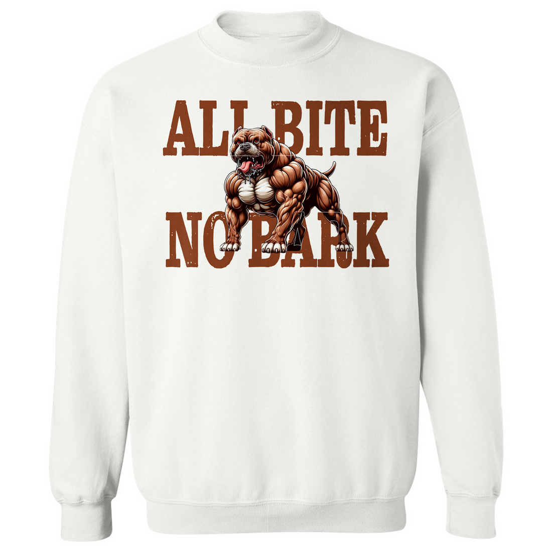 All Bite No Bark Pitbull Hoodie Sweater