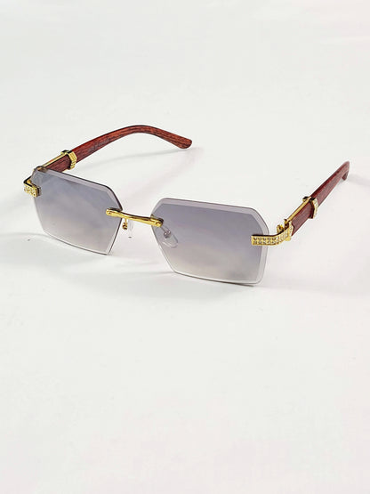 Gradient Tinted Sunglasses with Stones UV400