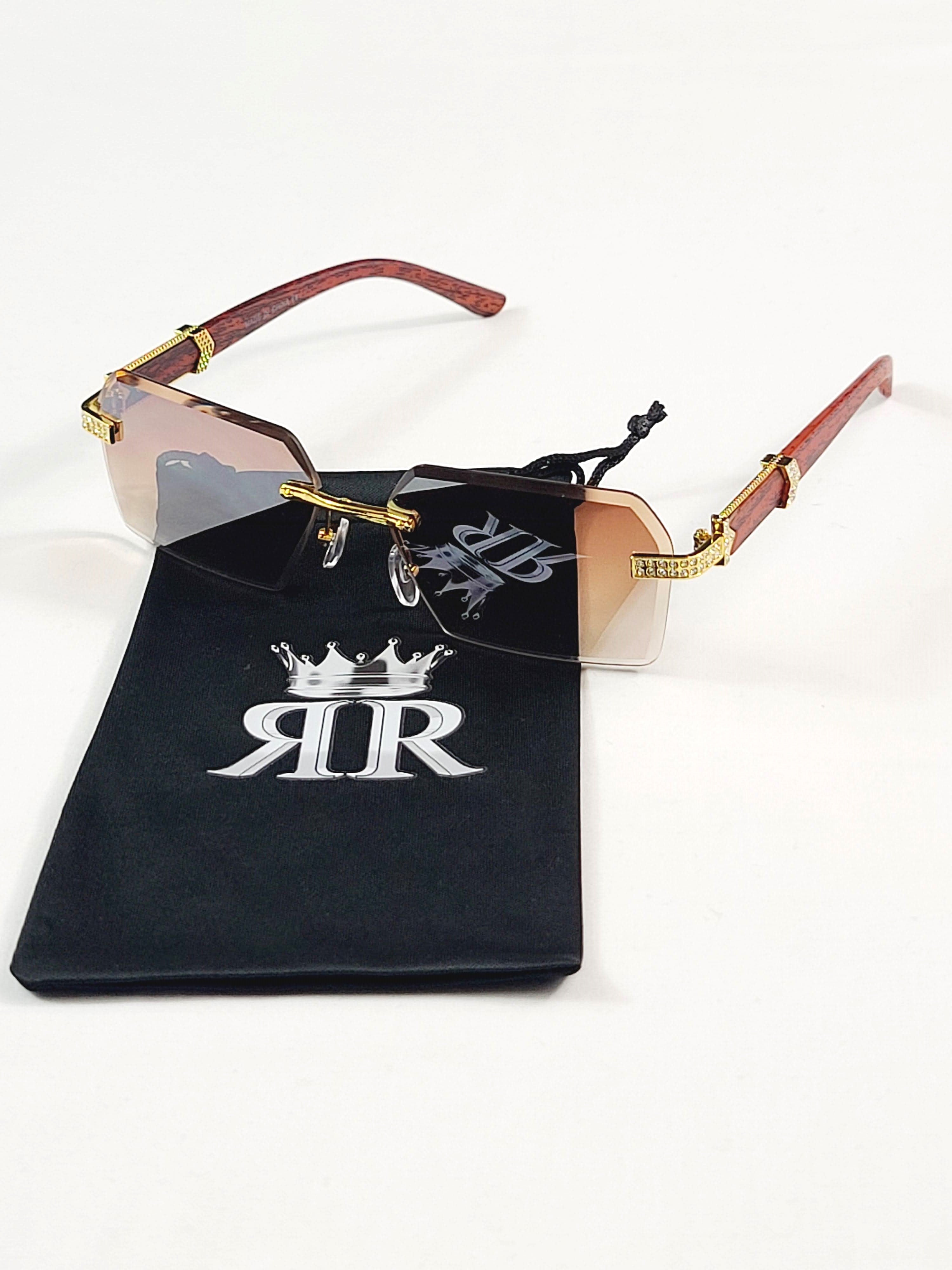 Gradient Tinted Sunglasses with Stones UV400