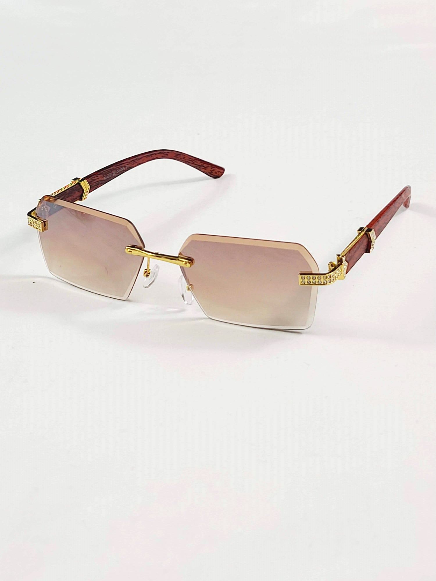 Gradient Tinted Sunglasses with Stones UV400