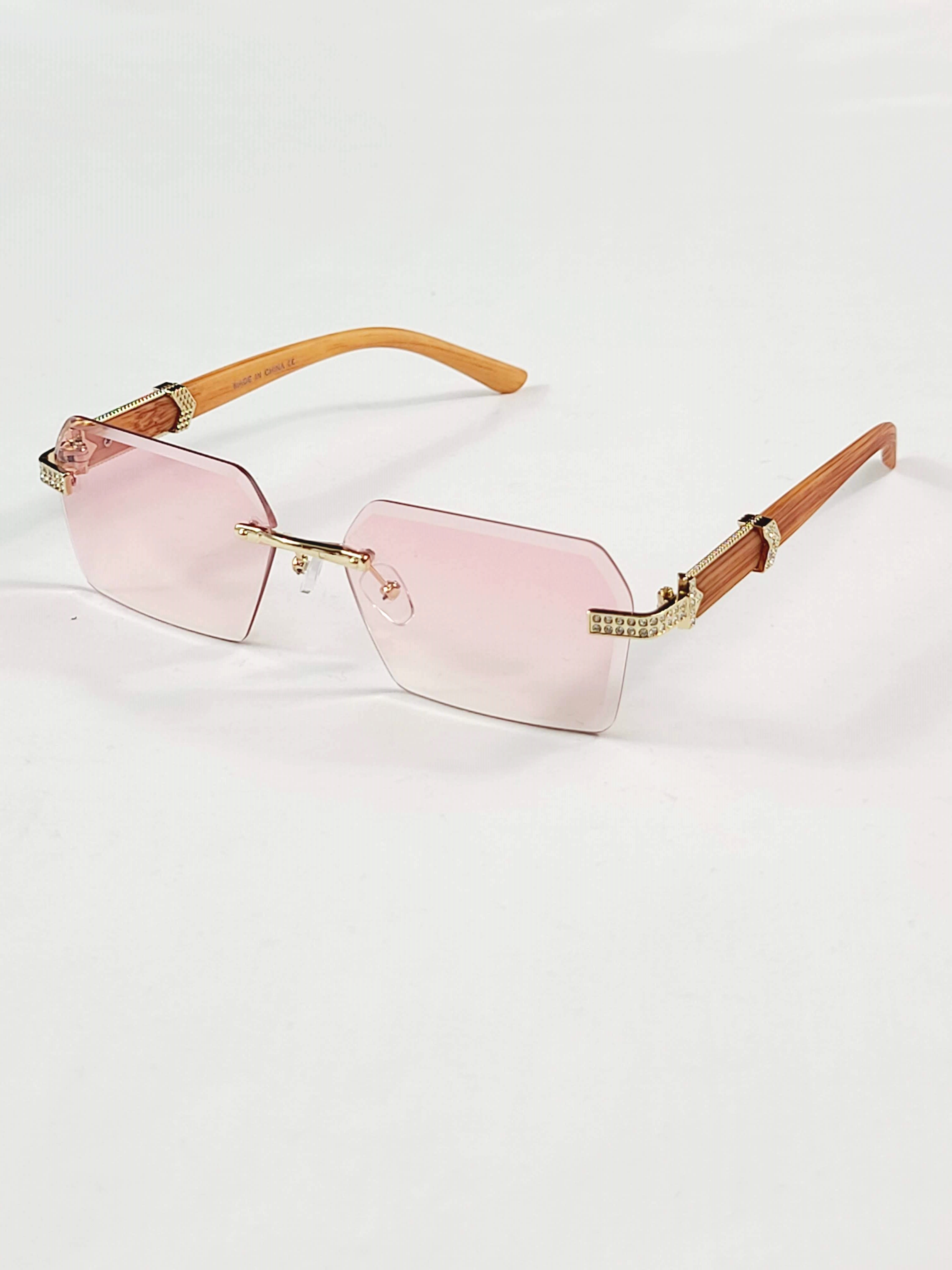 Gradient Tinted Sunglasses with Stones UV400